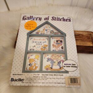 Bucilla Birth Record Cross Stitch Vintage New In Package